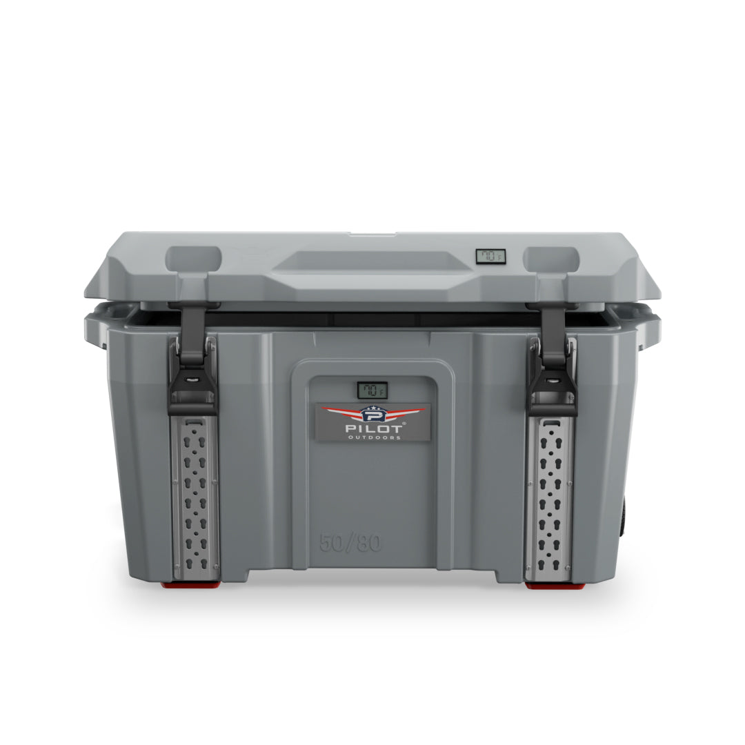 Model 50/80 Premium Ice Chest Cooler by Pilot Outdoors® | Grey