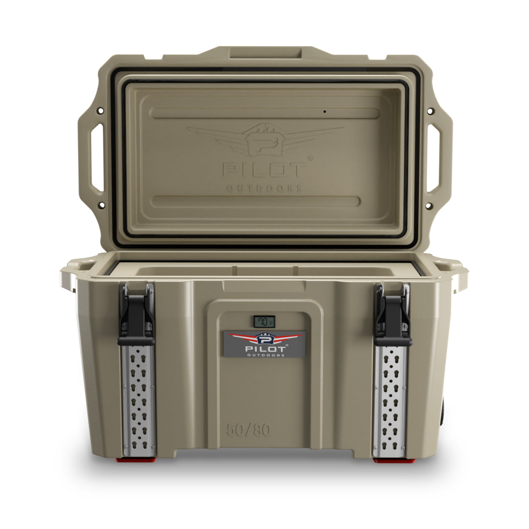 Pilot Outdoors Cooler 50‑80 (Khaki) | Camping & Travel Gear