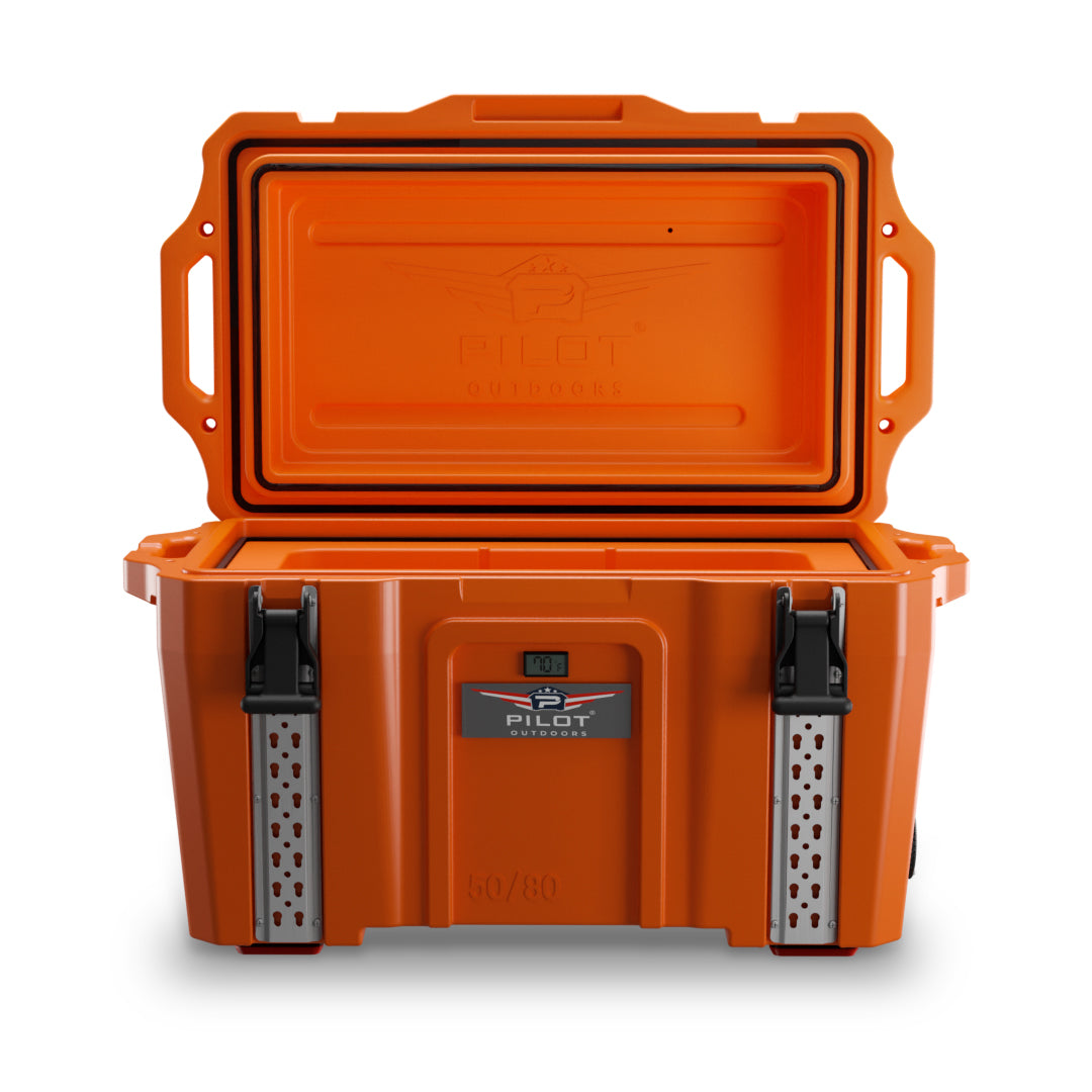 Premium Pilot Outdoors Ice Chest Cooler 50-80 – Orange | Outdoor